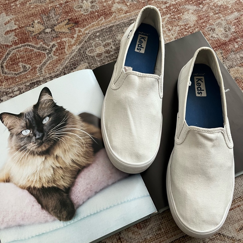 Keds White Slip-On Sneakers